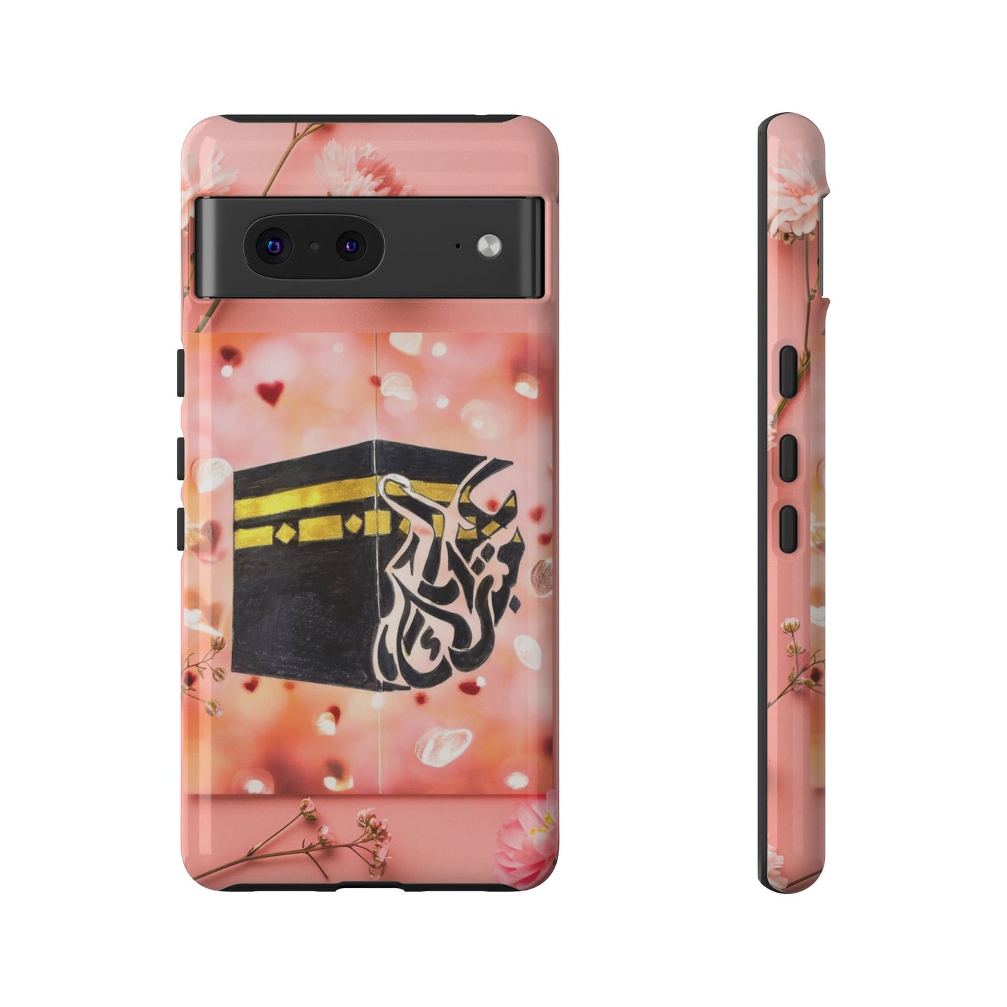 Kaaba Floral Phone Case – Pink Islamic Shrine Design