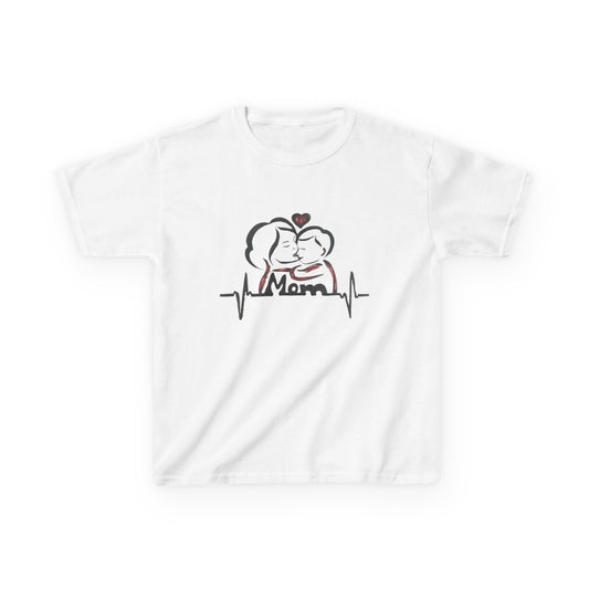 Mommy & Me Kids Tee, Heartbeat Graphic Shirt, Cute Gift for Kids, Mother's Day Tee, Family Matching Outfits, Kids Graphic Tee