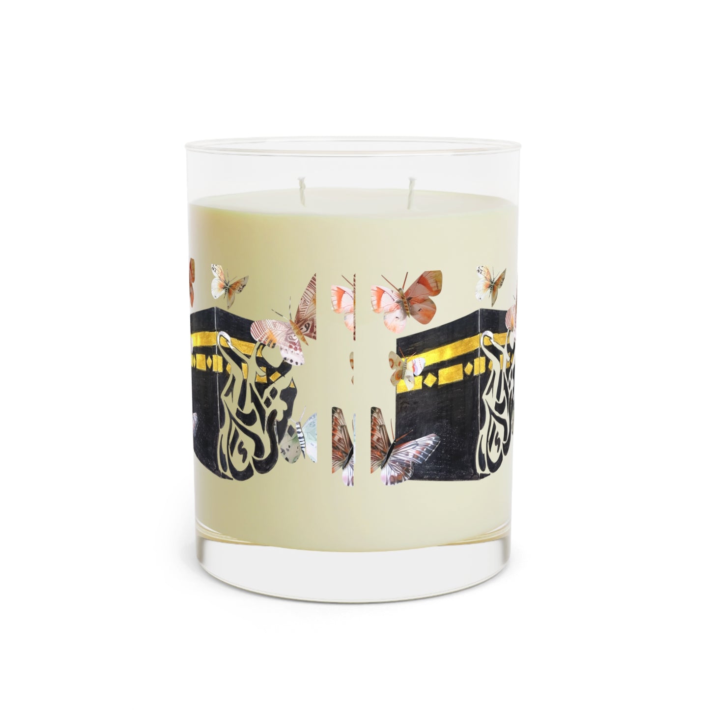 Kaaba & Butterflies Scented Candle — 11oz Decorative Islamic Prayer Gift
