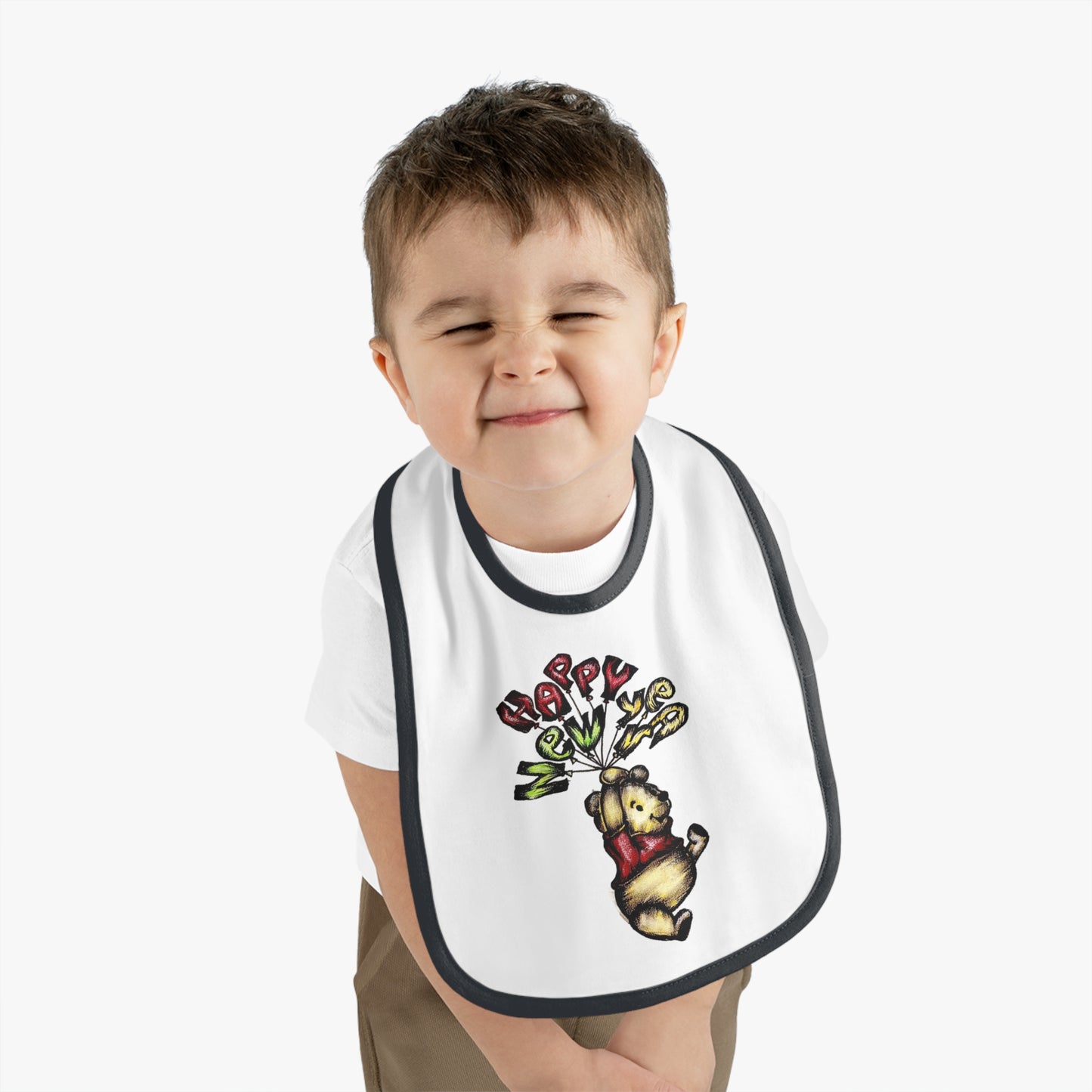 Baby Contrast Trim Jersey Bib