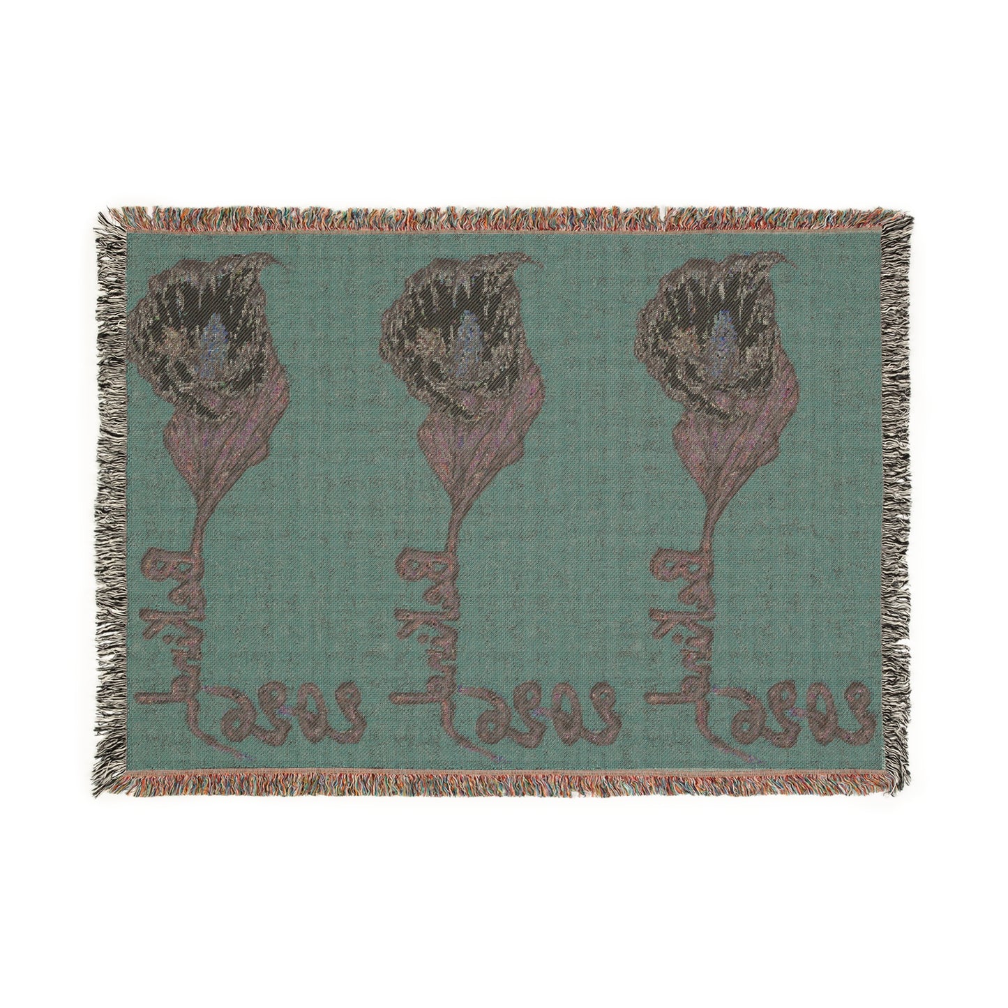 Artistic Floral Woven Blanket - Cozy Home Decor for All Occasions