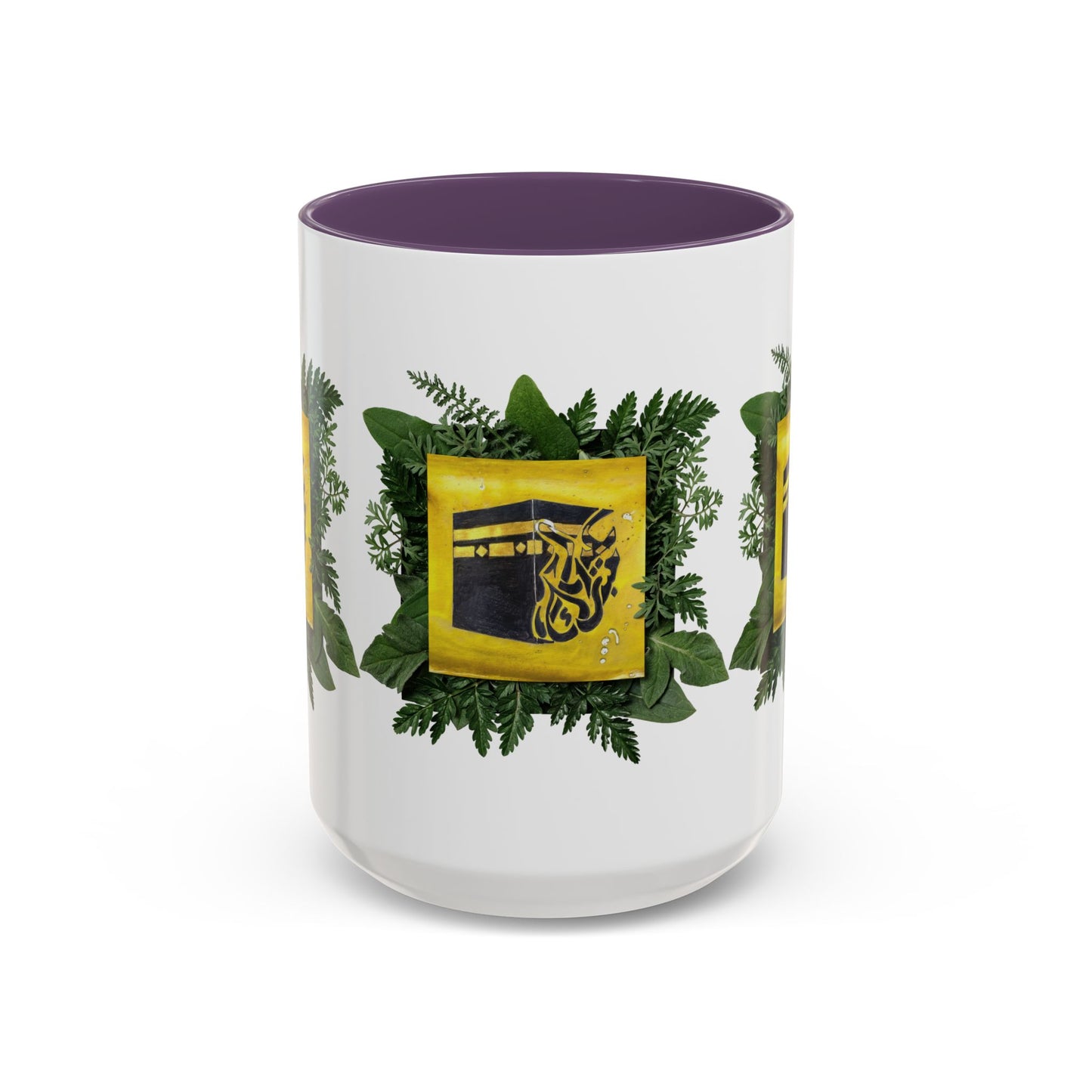 Kaaba Floral Accent Coffee Mug — Islamic Pilgrimage Hajj Umrah Gift (11/15 oz)