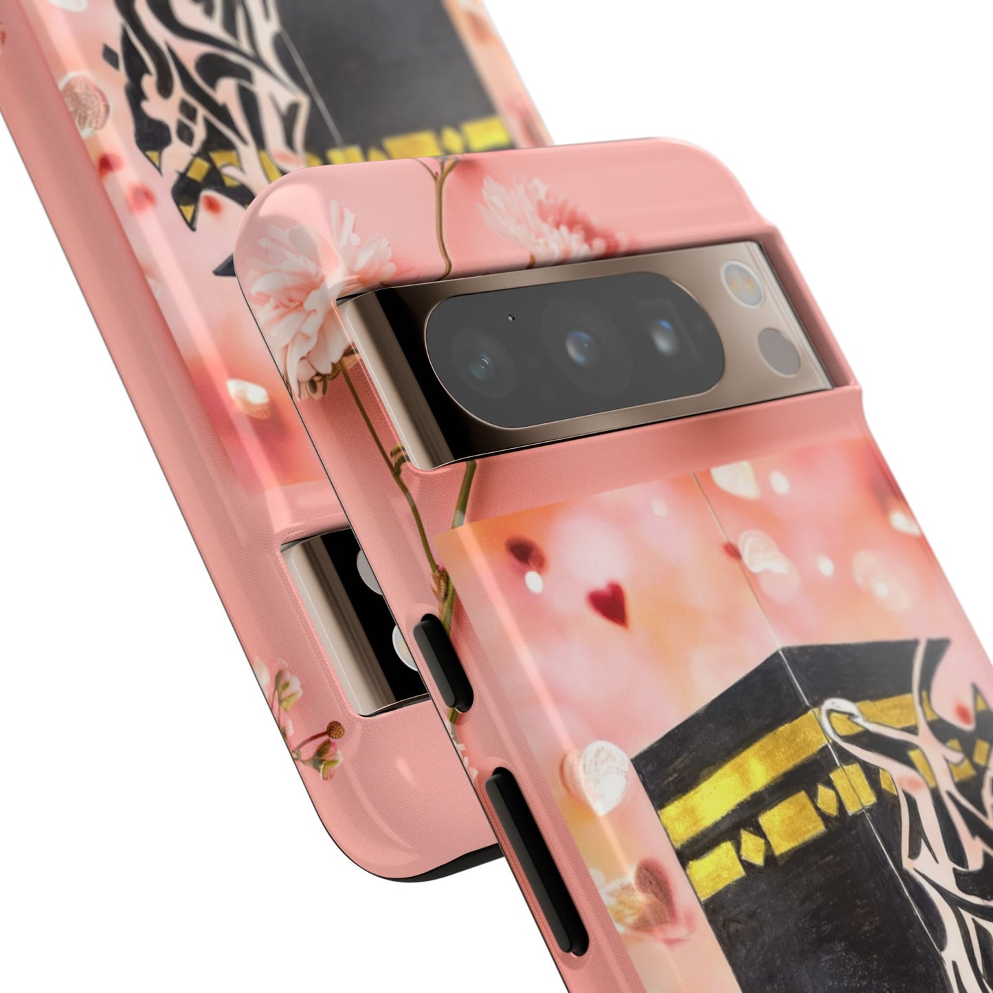 Kaaba Floral Phone Case – Pink Islamic Shrine Design