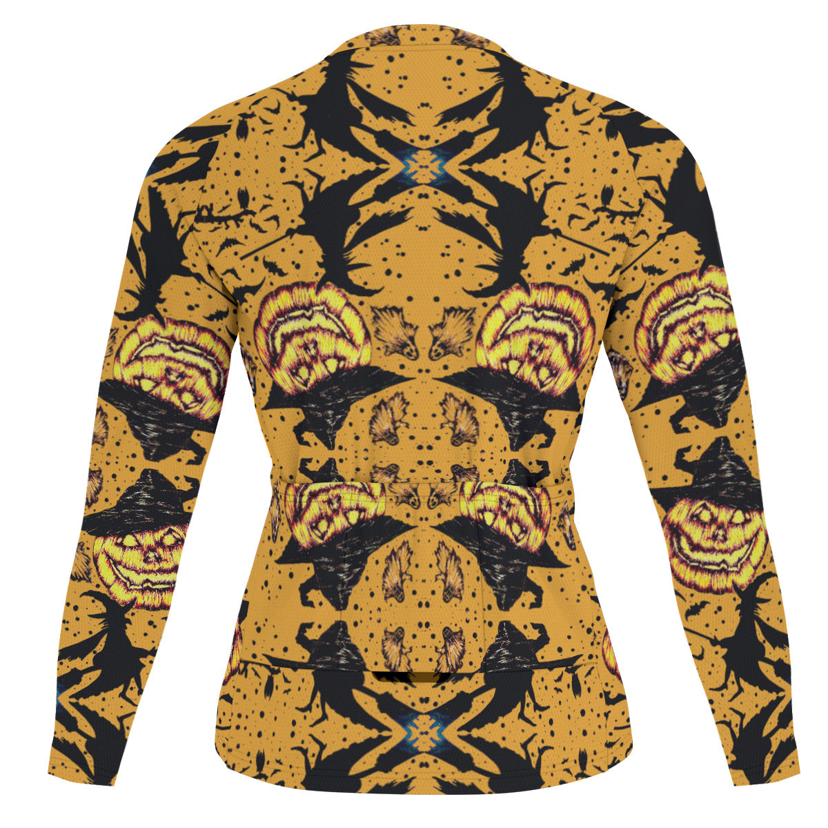 All-Over Print Raglan Men's Cycling Jersey With Long Sleeve