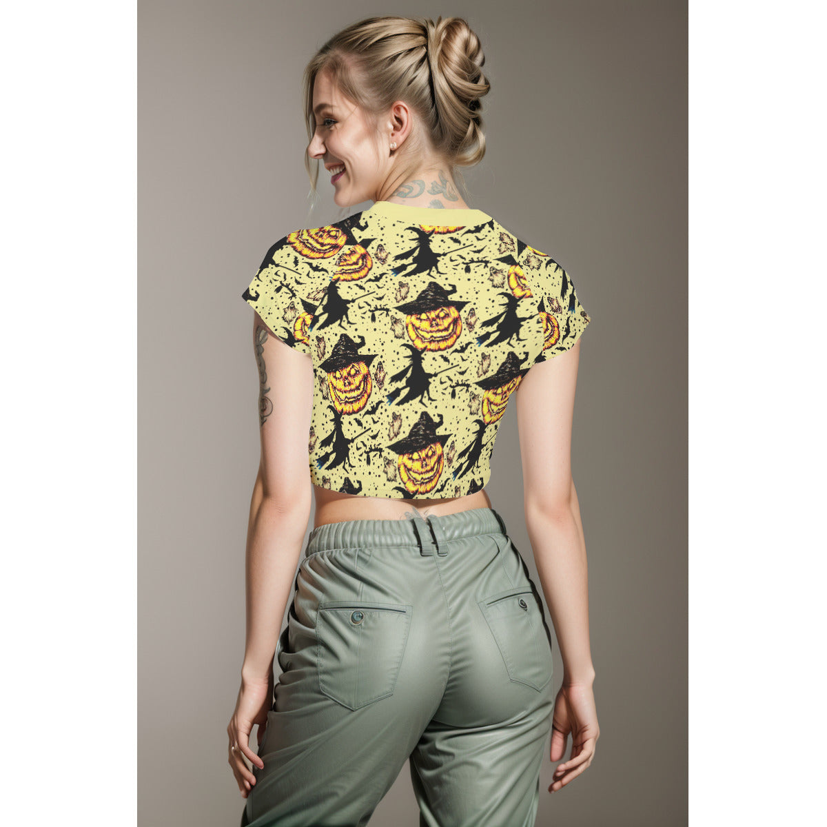 All-Over Print Women's Raglan Cropped T-shirt