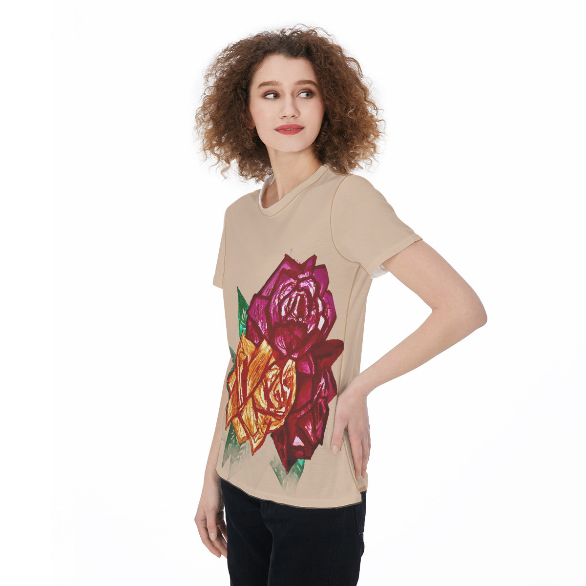 All-Over Print Round Neck T-Shirt