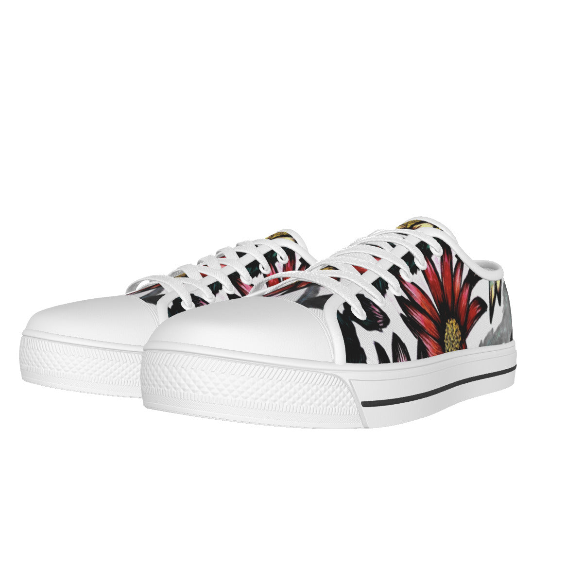 All-over Print Women's White Sole Canvas Shoes