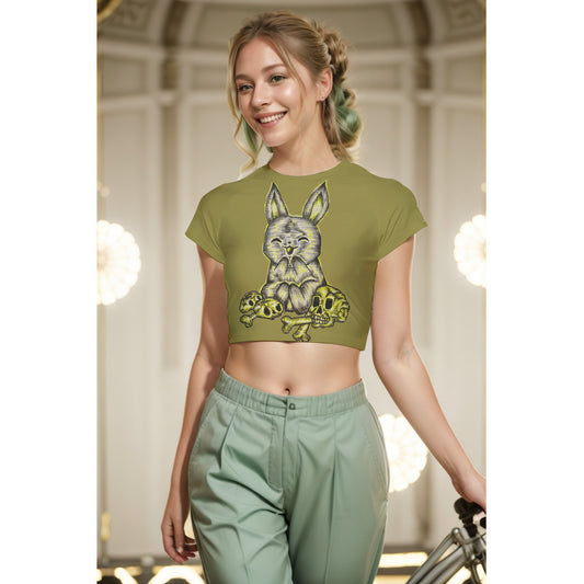 All-Over Print Women's Raglan Cropped T-shirt