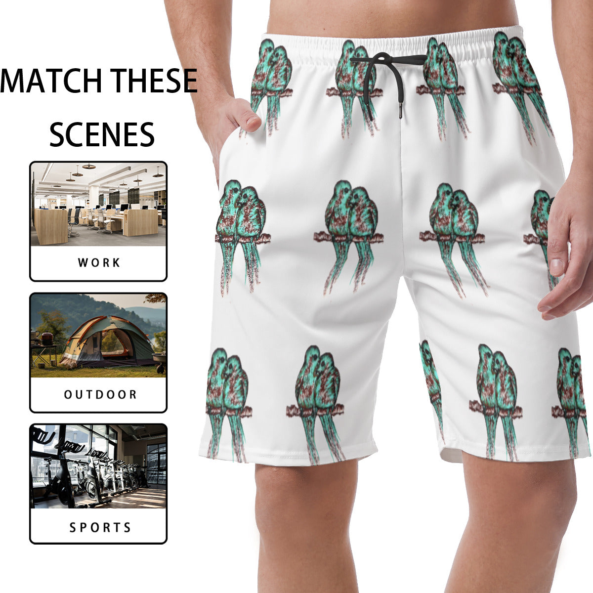 All-Over Print Men's Short Pants