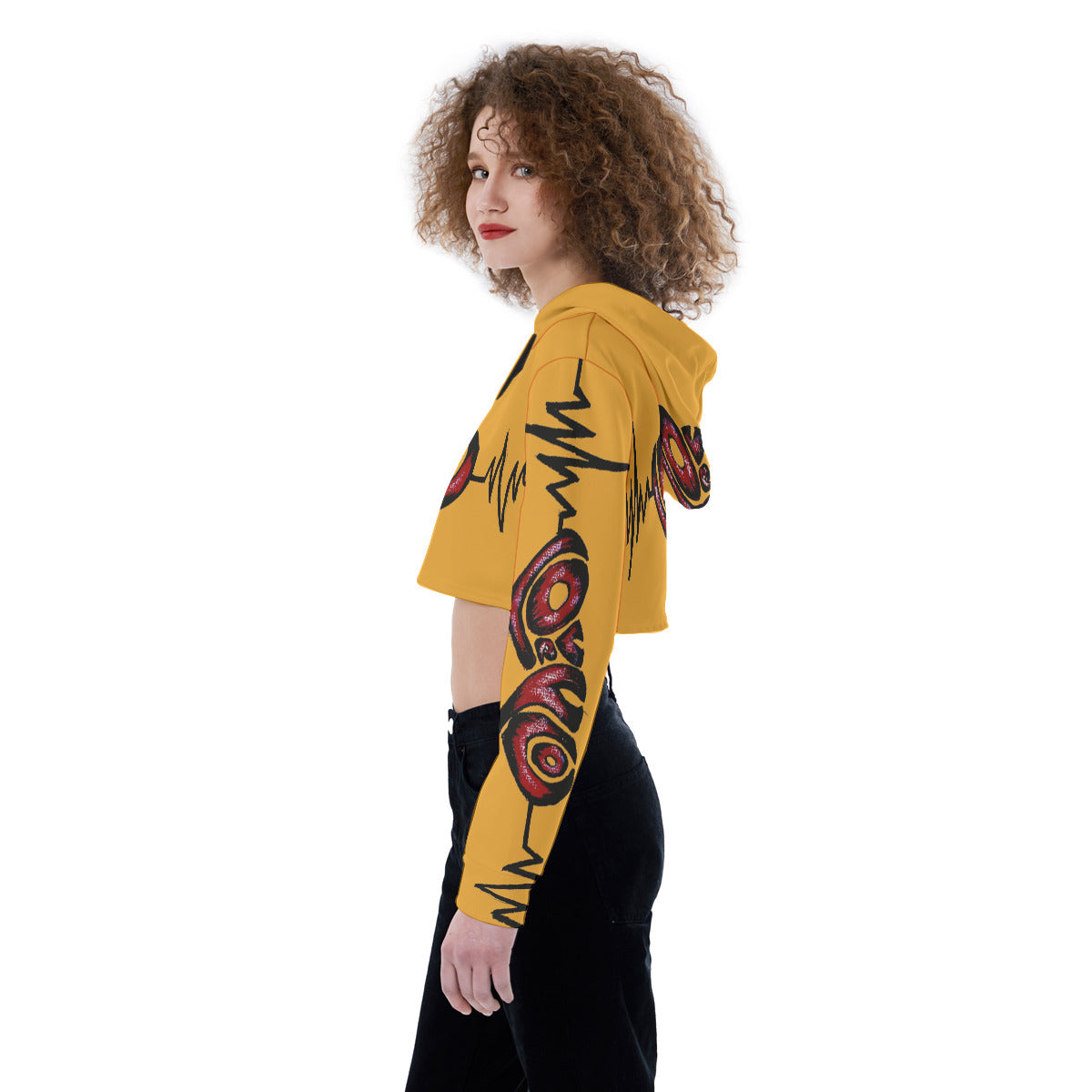 All-Over Print Women's Crop Top Hoodie