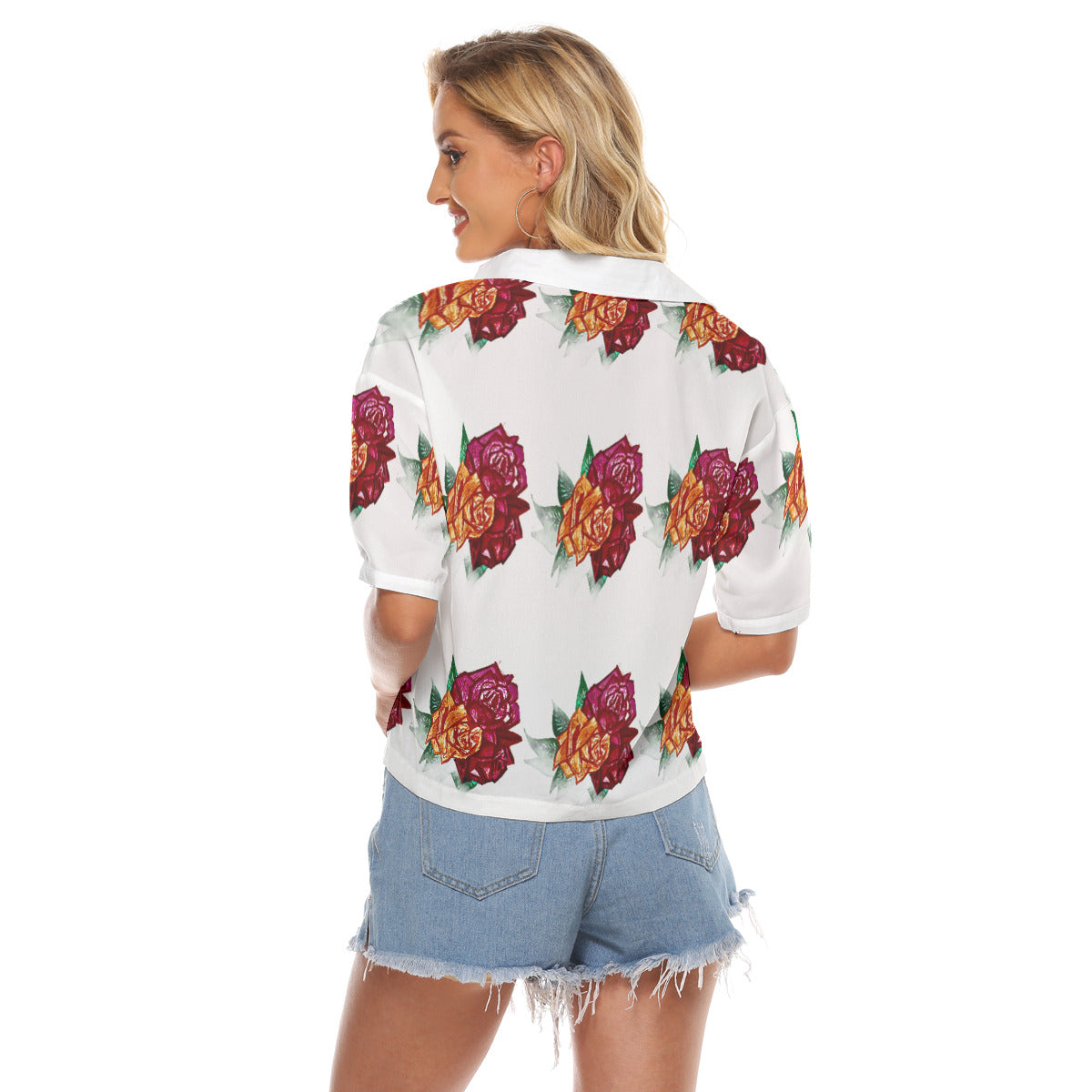 All-Over Print Women's V-neck Shirts