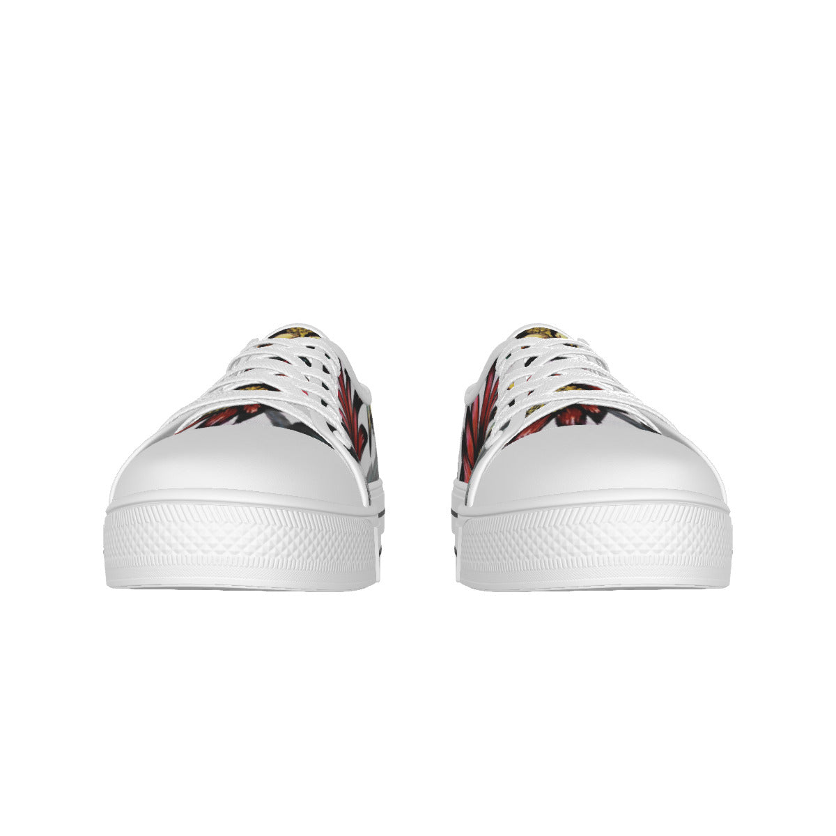 All-over Print Women's White Sole Canvas Shoes