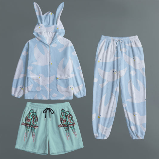 All-Over Print Women's Plush Household Shorts