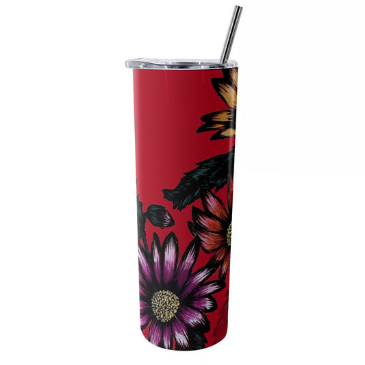 Glitter Tumbler With Stainless Steel Straw 20oz
