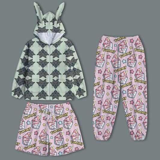 All-Over Print Women's Plush Household Pajamas Top