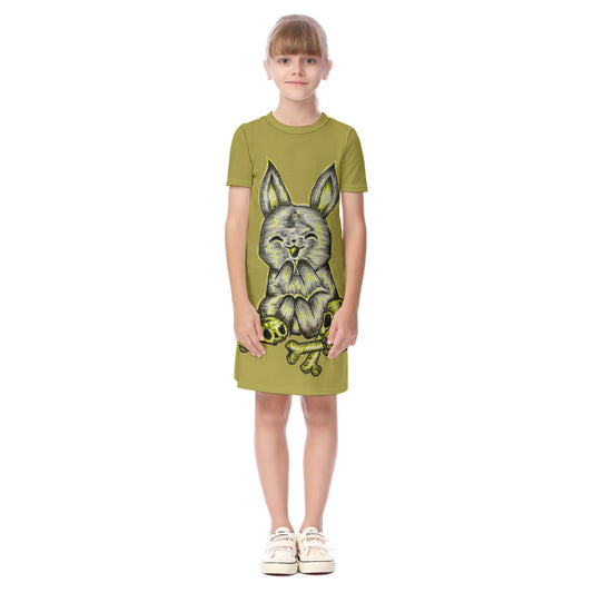 All-Over Print Kid's Short Sleeve Dress