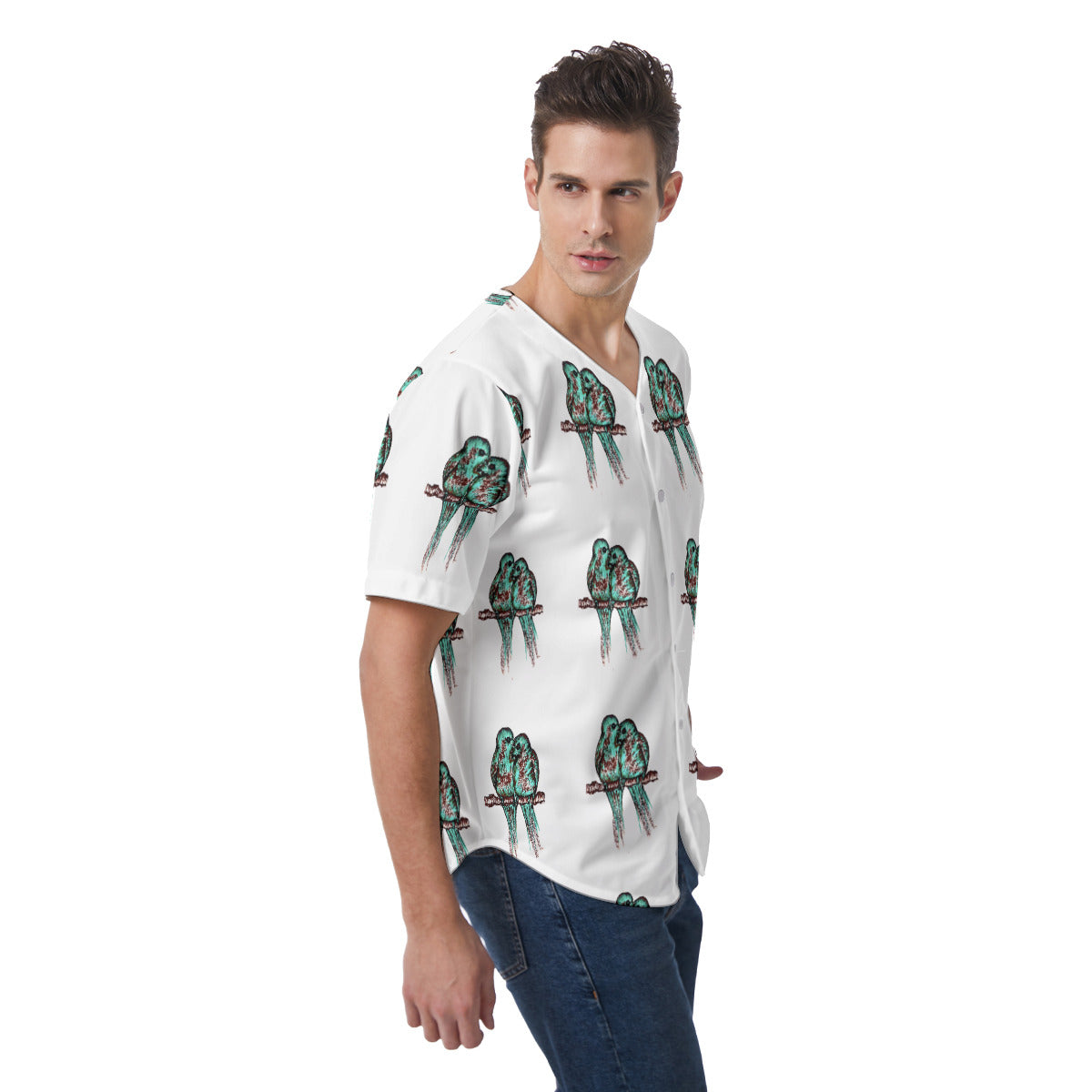 All-Over Print Men's Short Sleeve Baseball Jersey