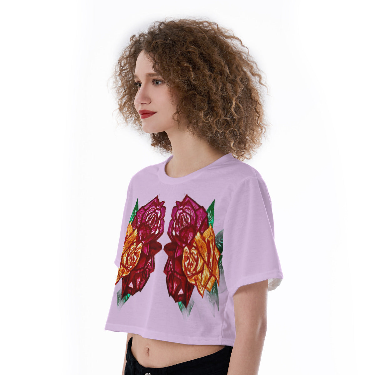 All-Over Print Cropped T-Shirt