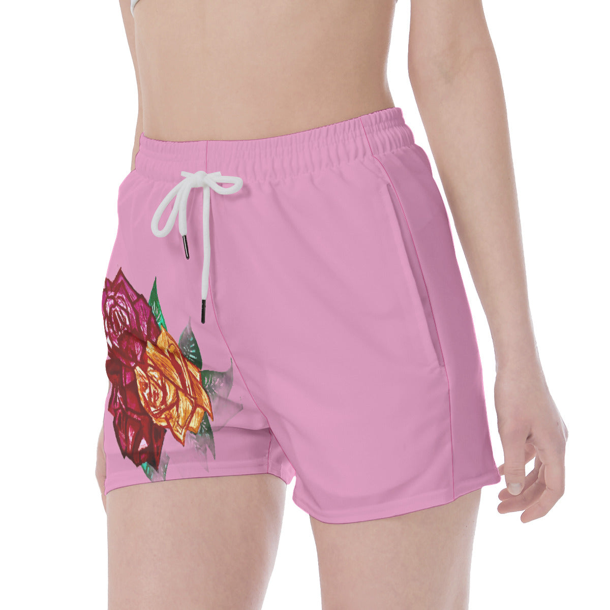 All Over Print Wide Waistband Sport Shorts