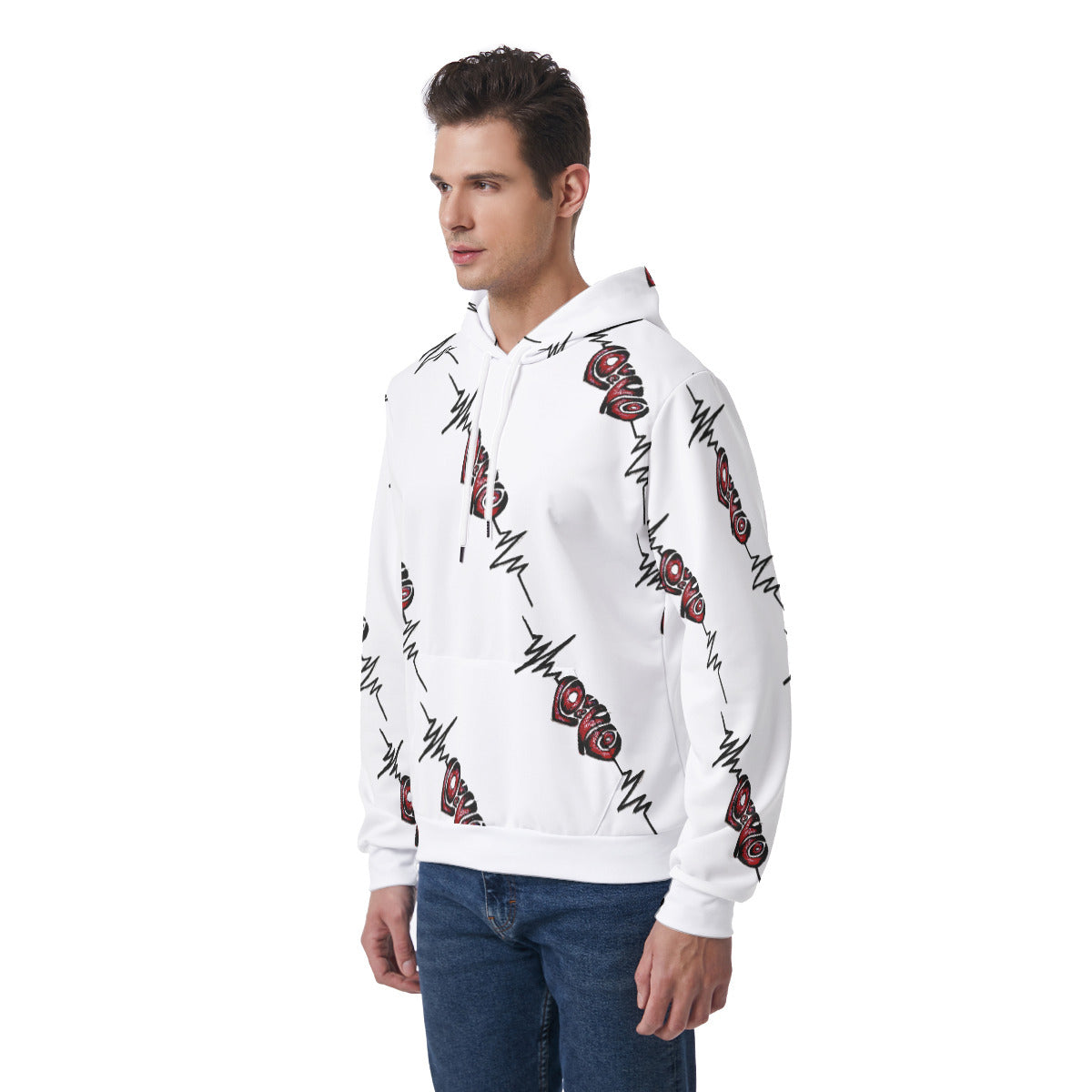 All-Over Print Men's Hoodie With Double-side Print Hood