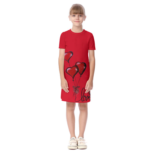 All-Over Print Kid's Short Sleeve Dress