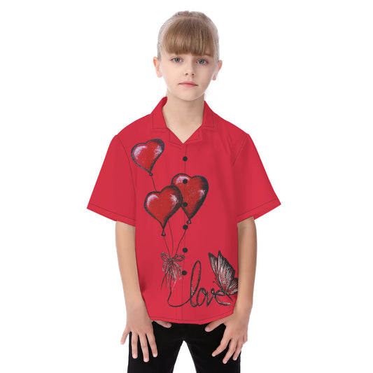 All-Over Print Kid's Hawaiian Vacation Shirt