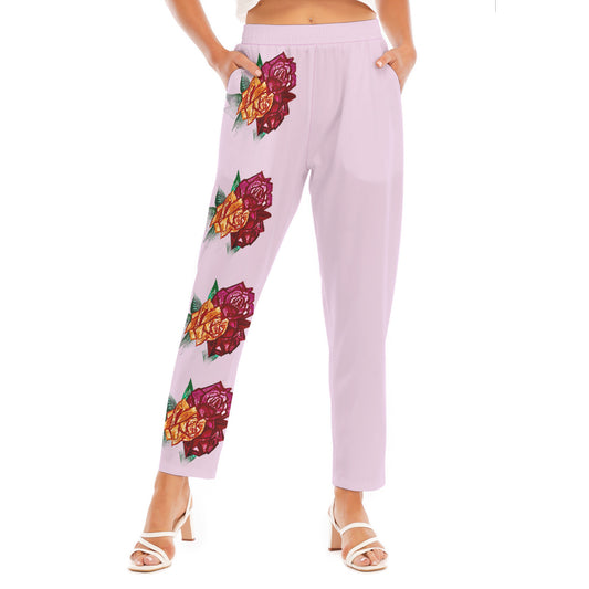 All-Over Print Women's Loose Straight-leg Pants