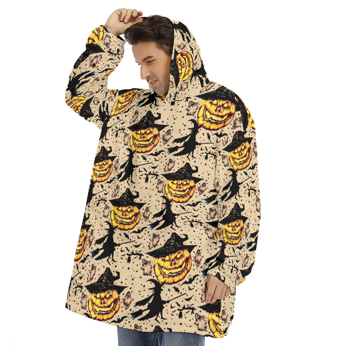 All-Over Print Unisex Sherpa Fleece Hoodie Blanket