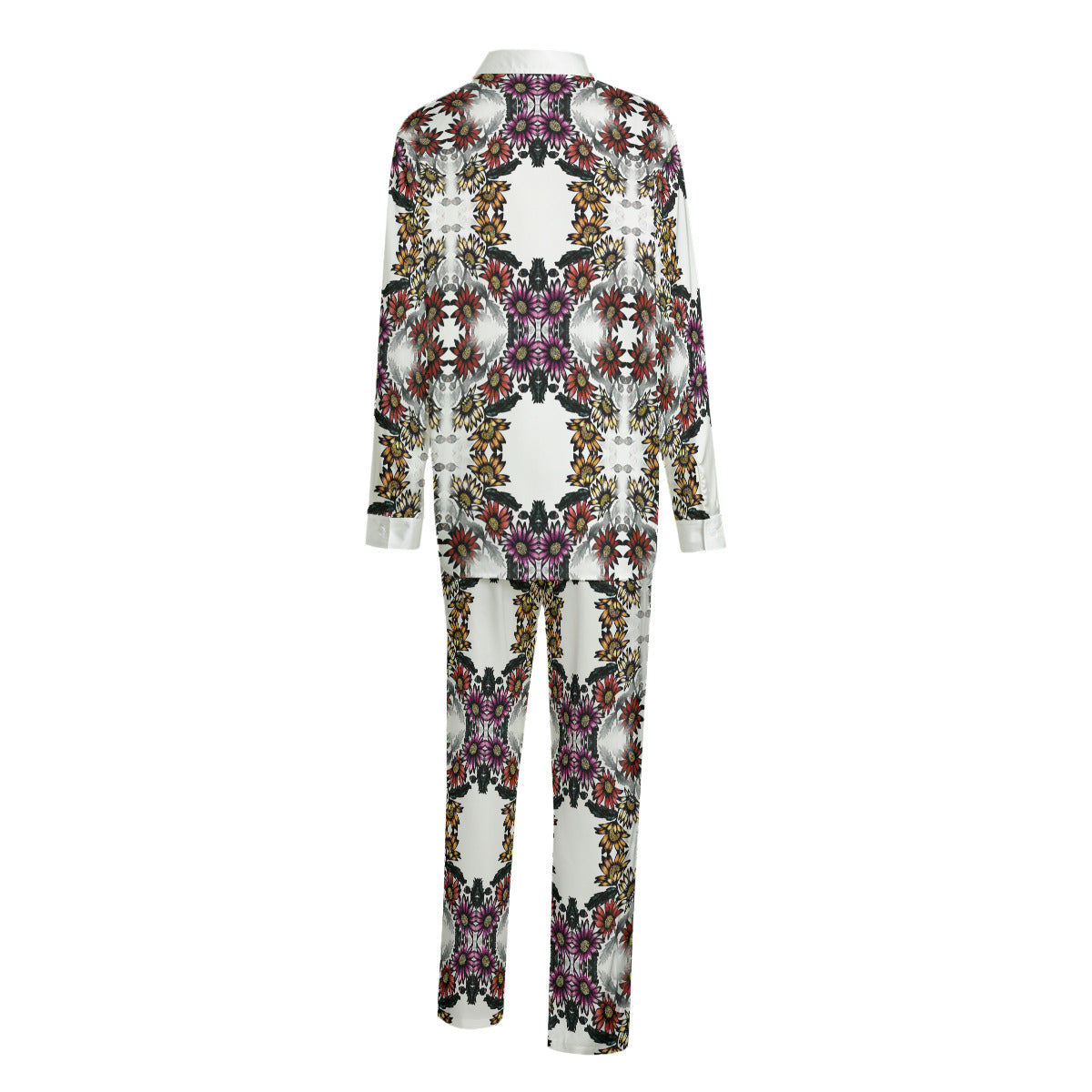 All-Over Print Unisex Imitation Silk Shirt Suit