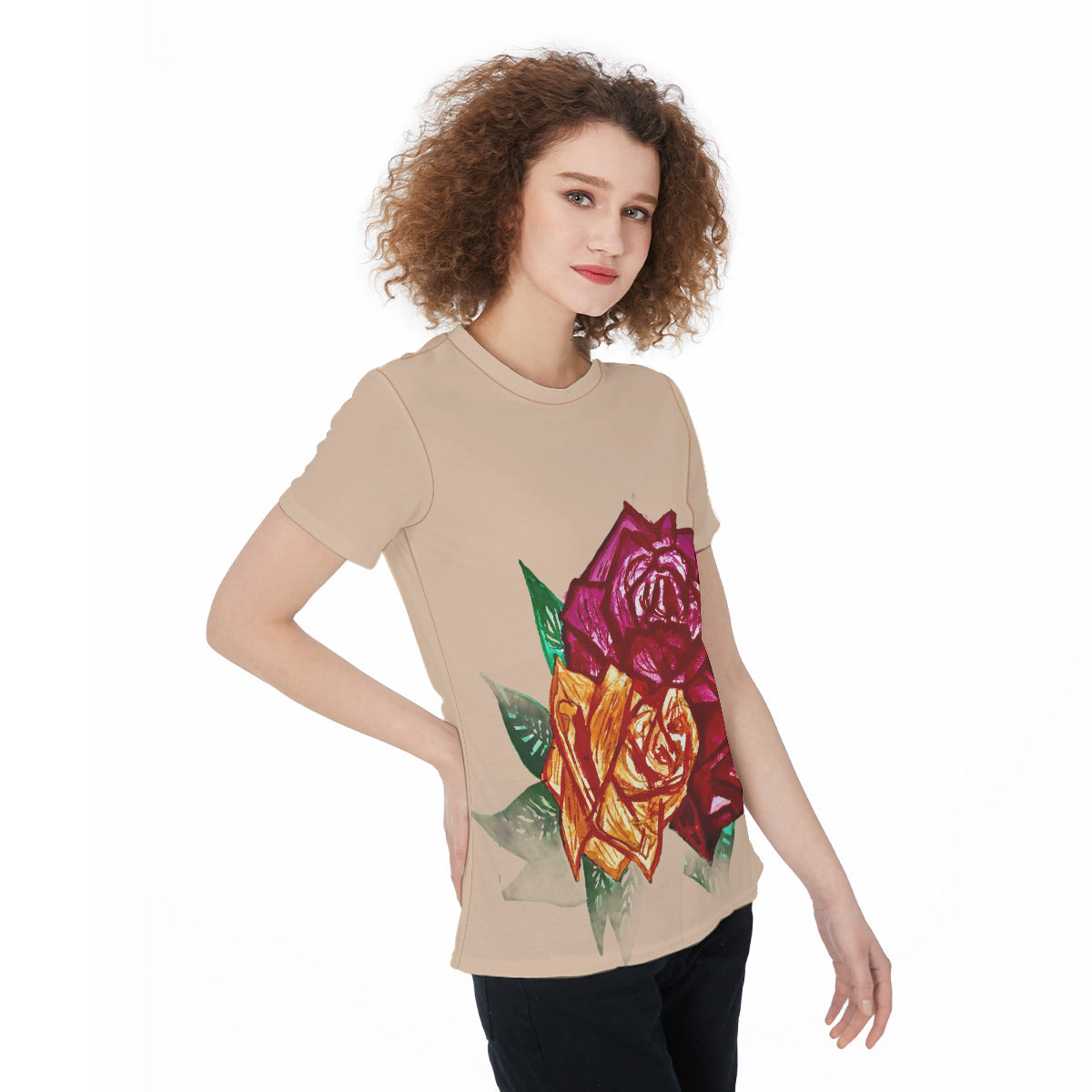 All-Over Print Round Neck T-Shirt