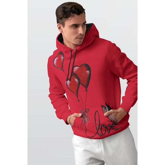 All-Over Print Men's Thicken Pullover Hoodie