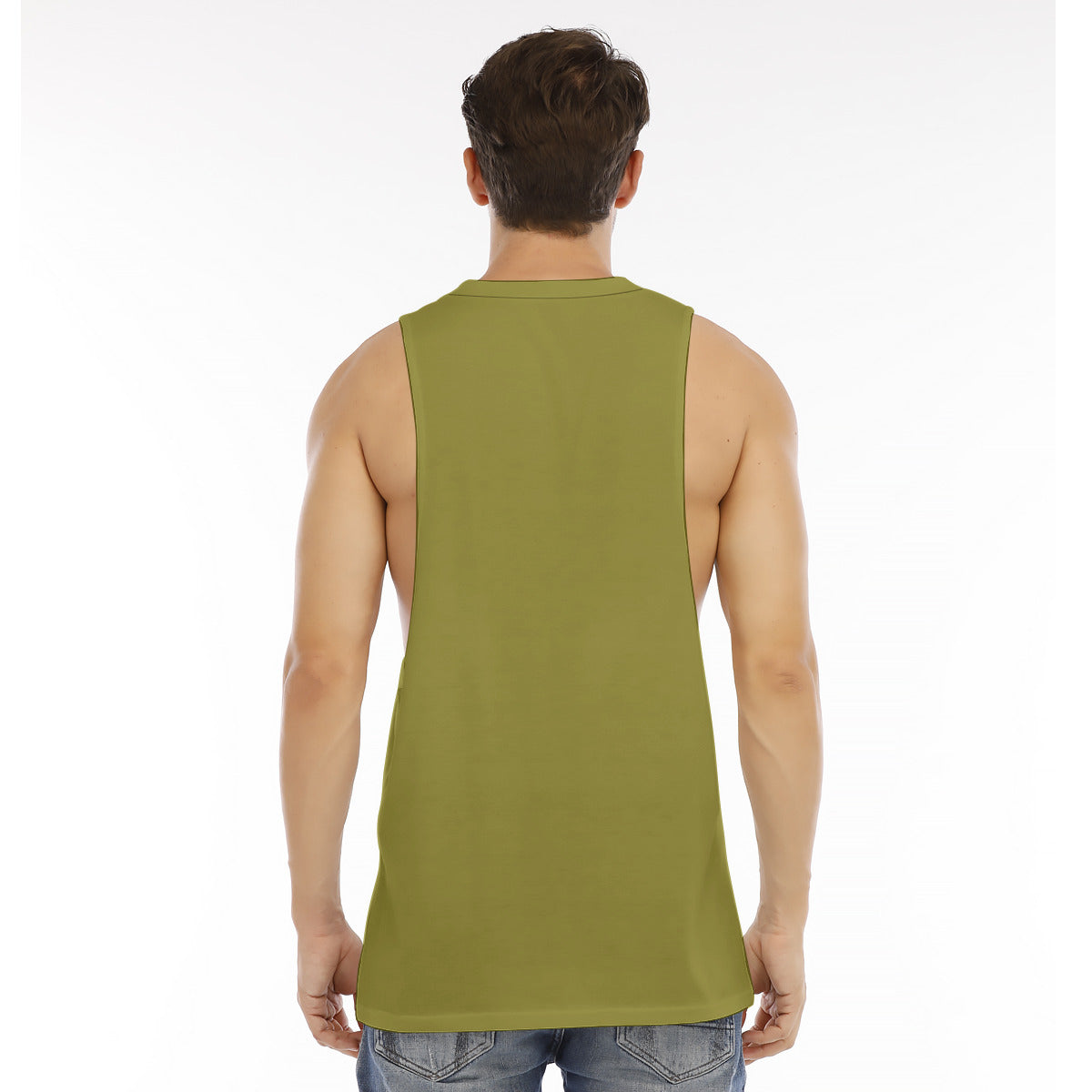All-Over Print Men's O-neck Long Tank Top