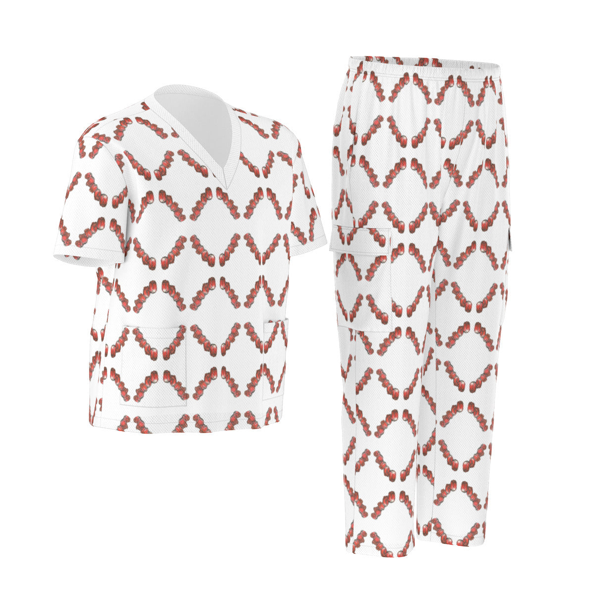 All-Over Print Unisex Scrub Set|Birdseye