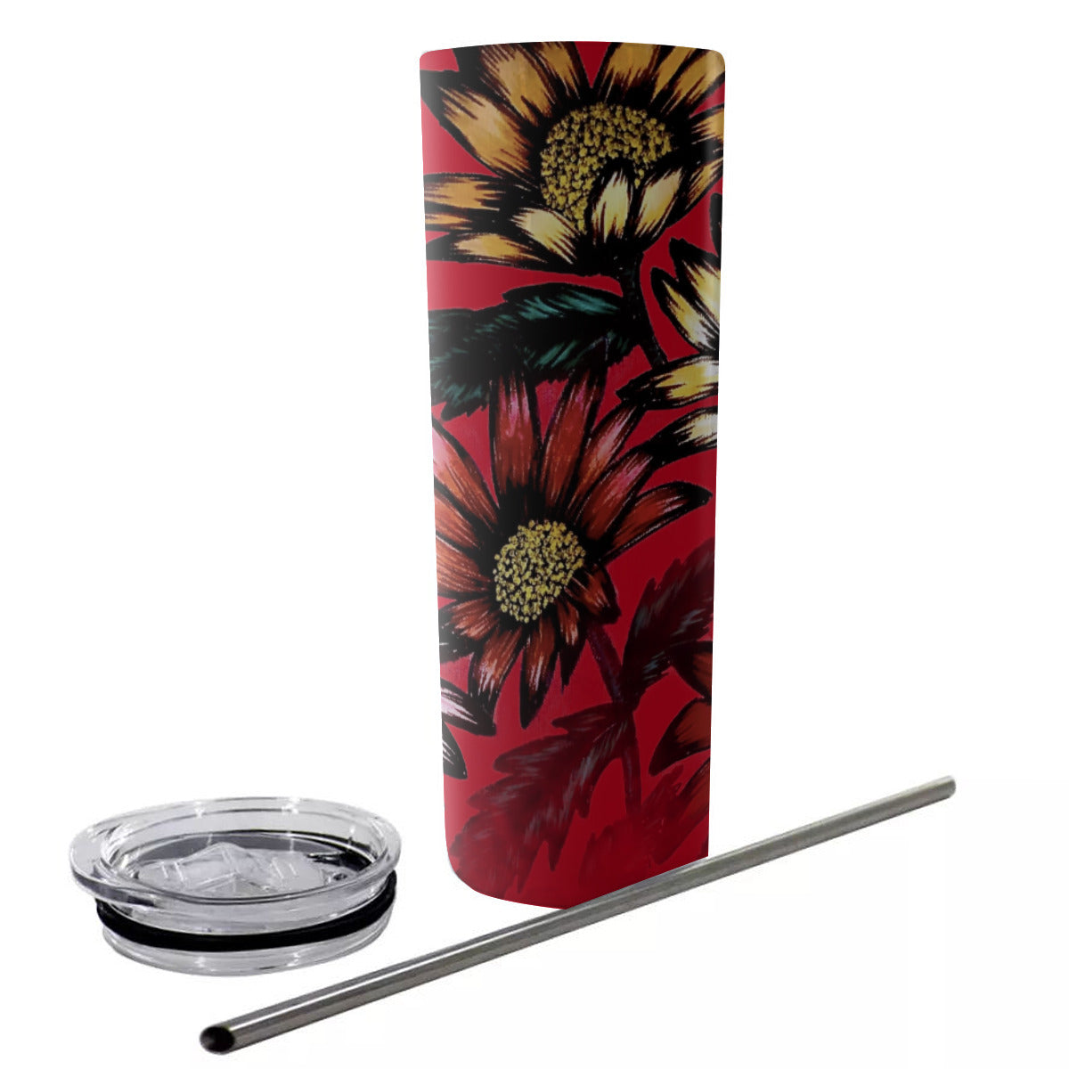 Glitter Tumbler With Stainless Steel Straw 20oz