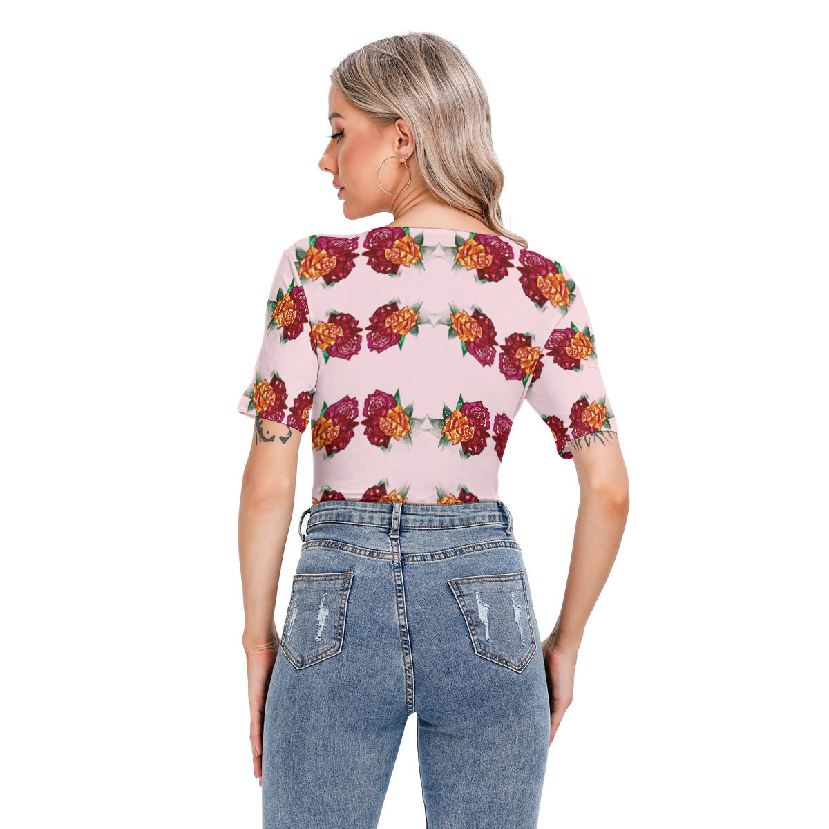 All-Over Print Women's Short Sleeve Bodysuit