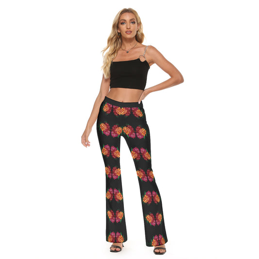All-Over Print Women's High Elastic Flare Pants