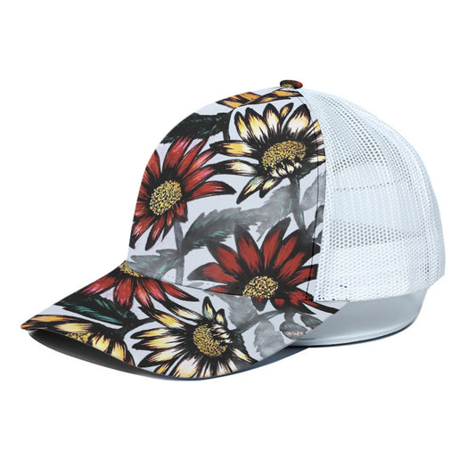 Unisex Trucker Hat With White Half-mesh