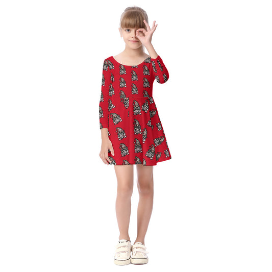 All-Over Print Kid's Long Sleeve Dress