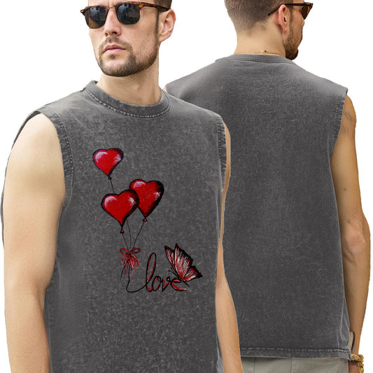Washed Cotton Sleeveless T-ShirtFor the USA|210GSM Cotton DTF