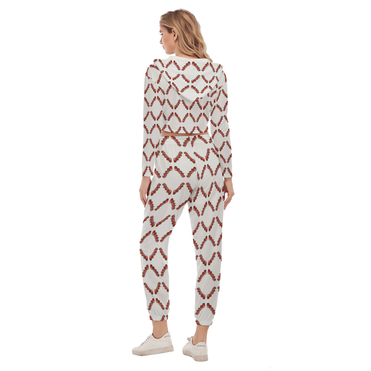 All-Over Print Women's Crop Hoodie Sports Set