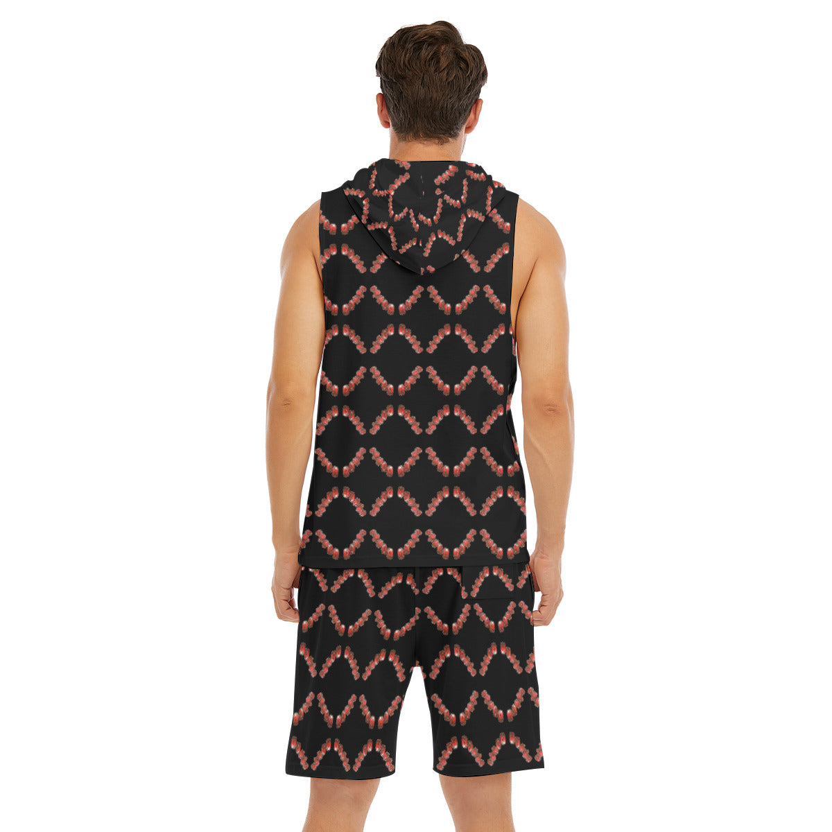All-Over Print Men's Sleeveless Vest And Shorts Set