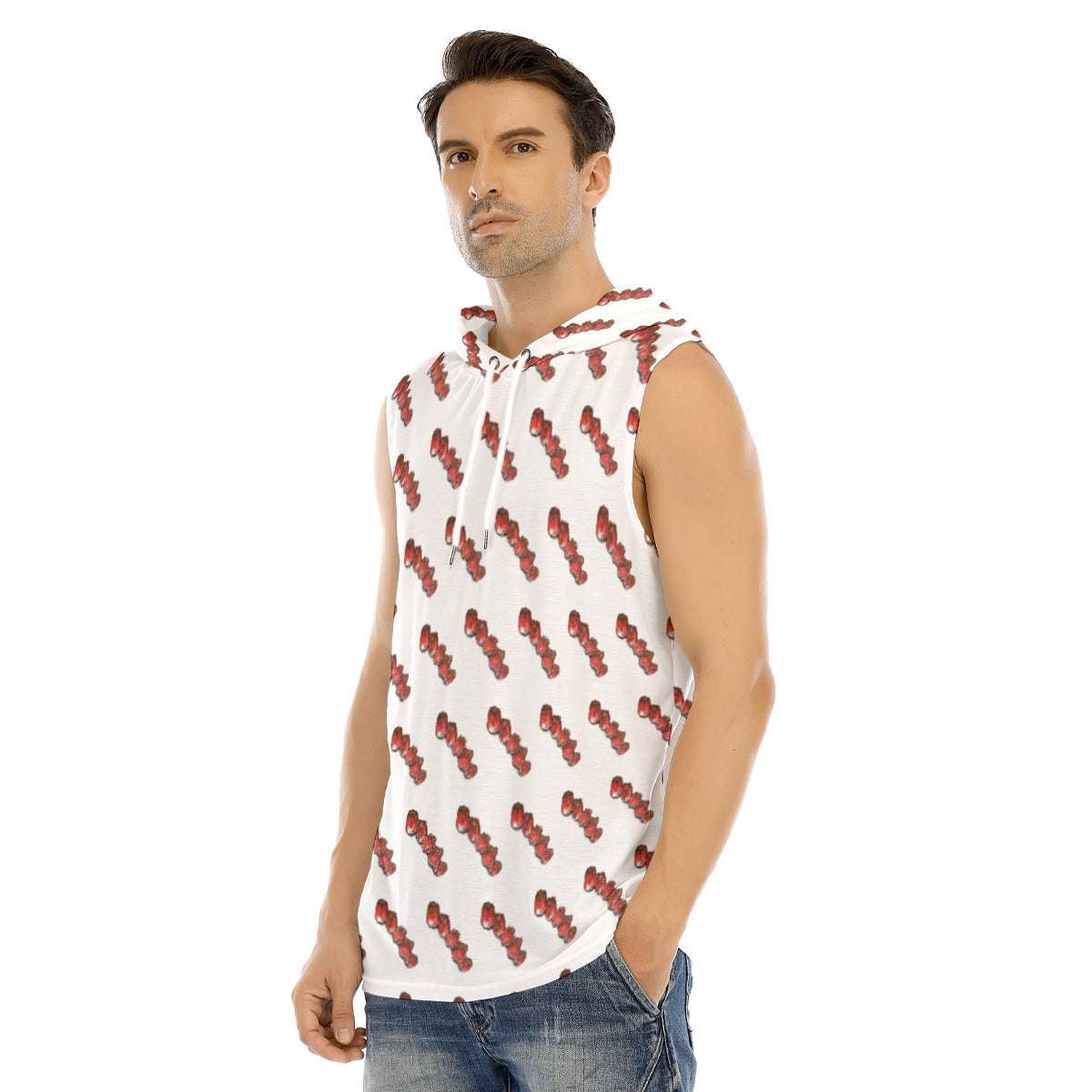 All-Over Print Men's Tank Hooded Vest