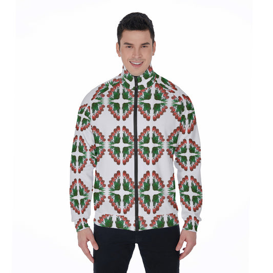 All-Over Print Men's Stand Collar Jacket