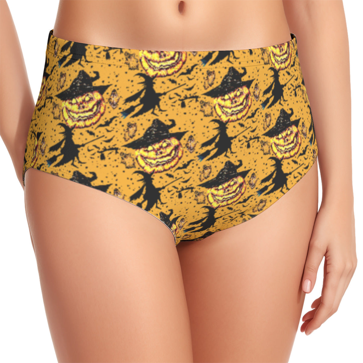 All-Over Print Women's Swimsuit Set With Halter