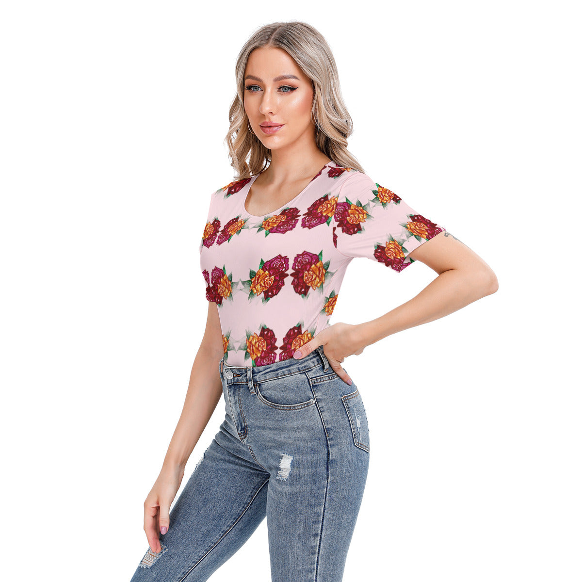All-Over Print Women's Short Sleeve Bodysuit