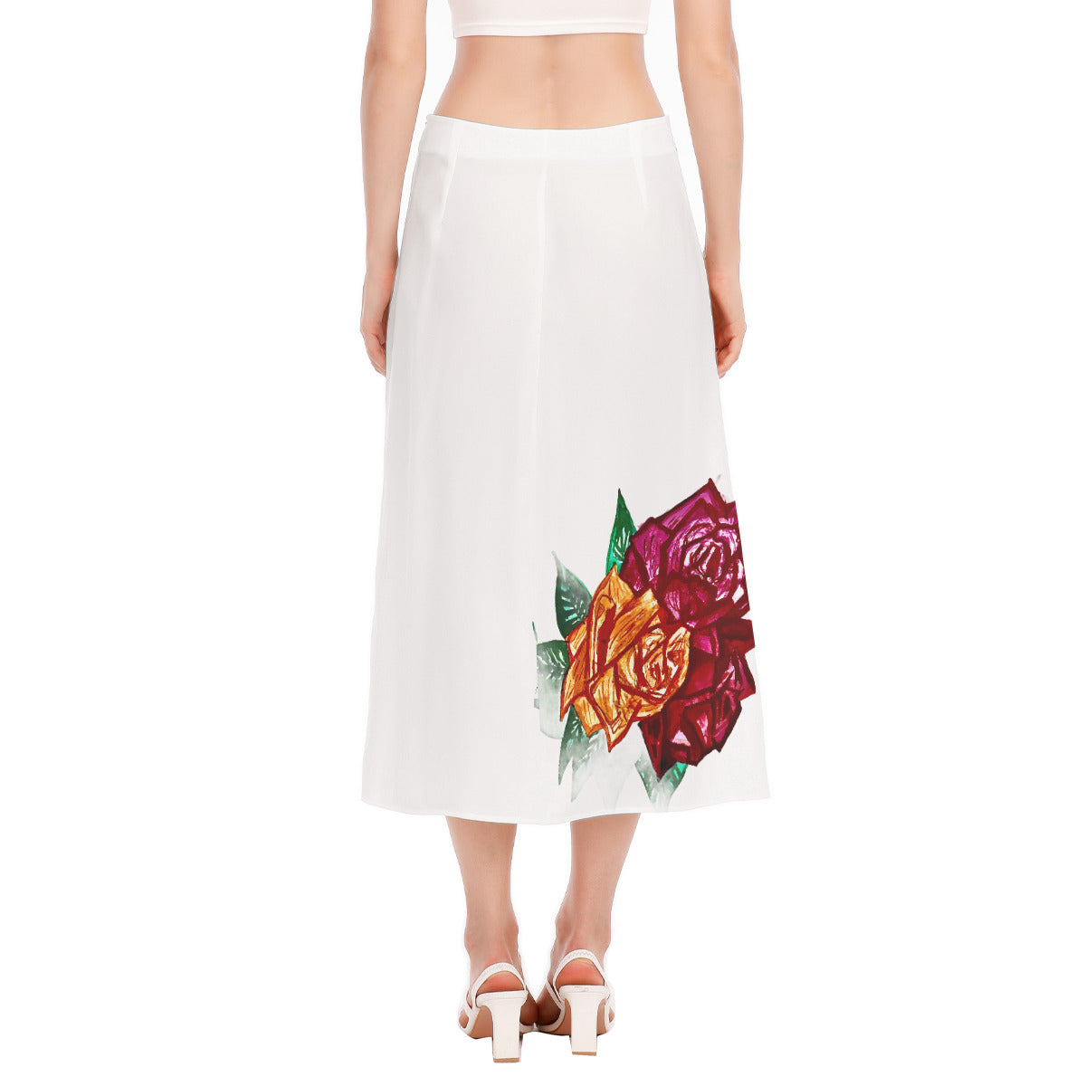 All-Over Print Women's High Slit Long Skirt