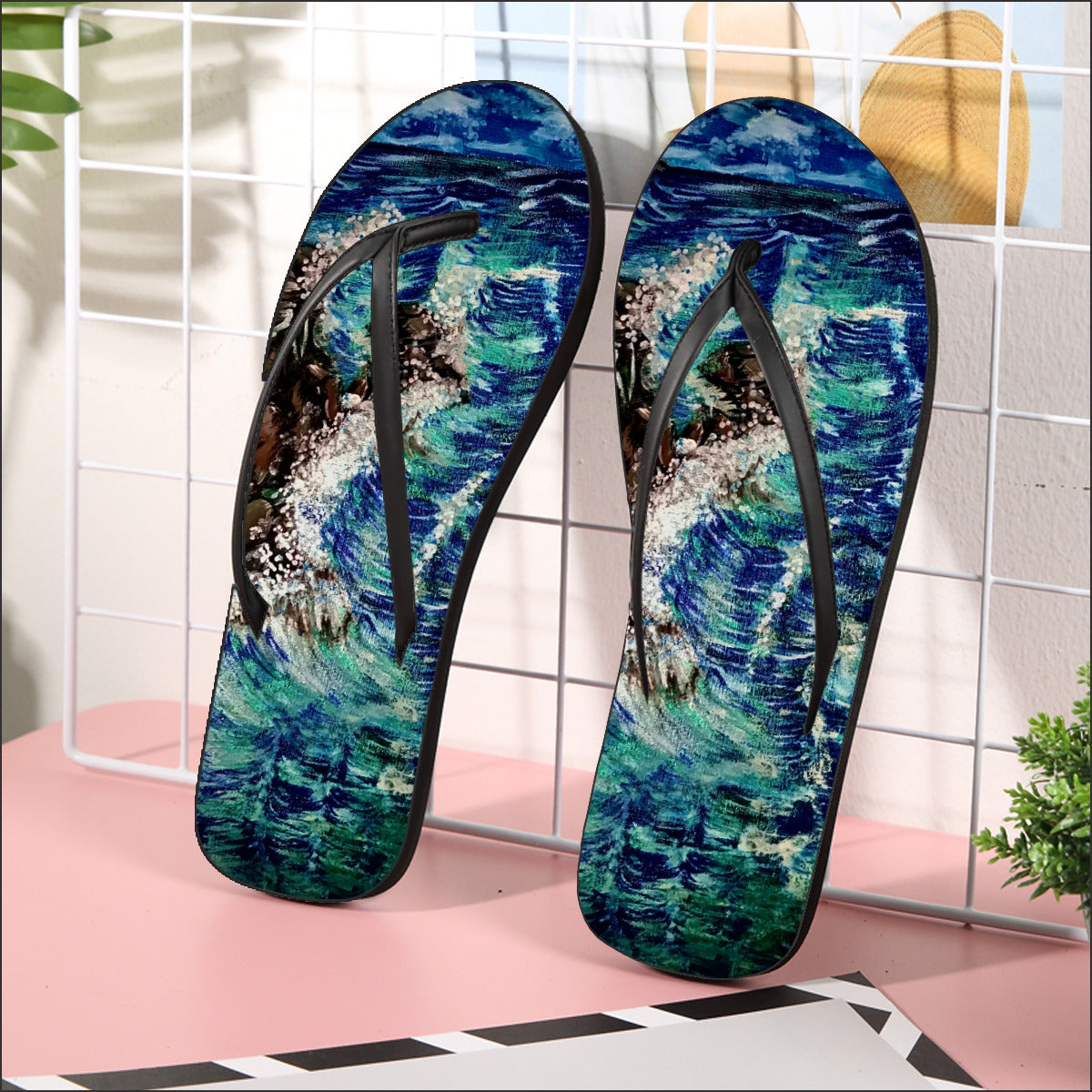 All-Over Print Men's Flip Flops