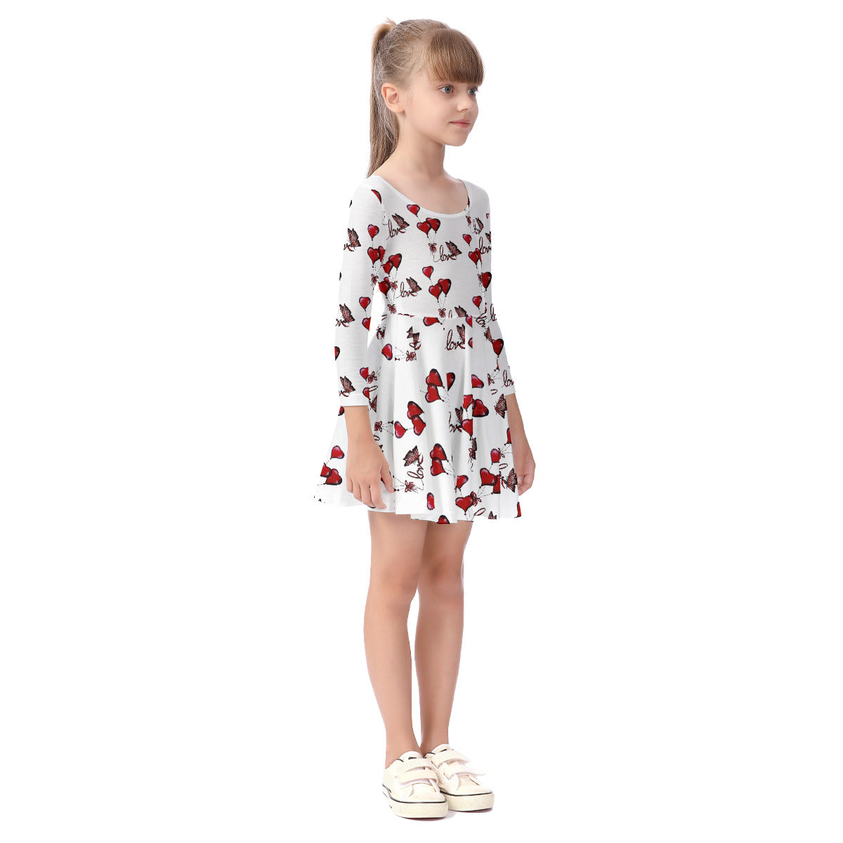 All-Over Print Kid's Long Sleeve Dress