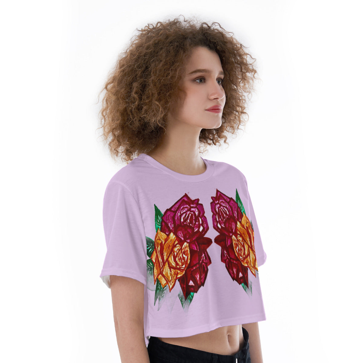 All-Over Print Cropped T-Shirt