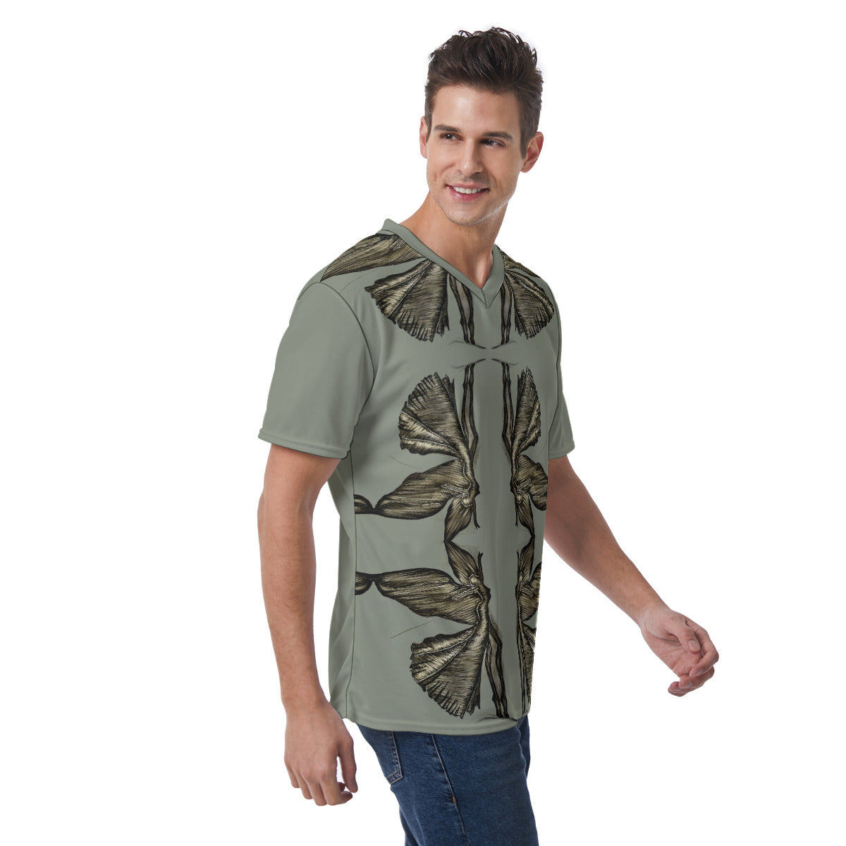 All-Over Print Men's V-Neck T-Shirt